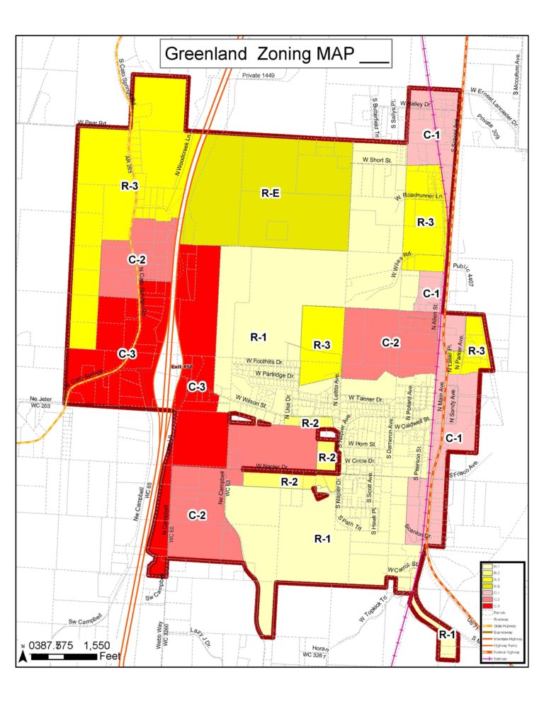 zoningmap City of Greenland, Arkansas